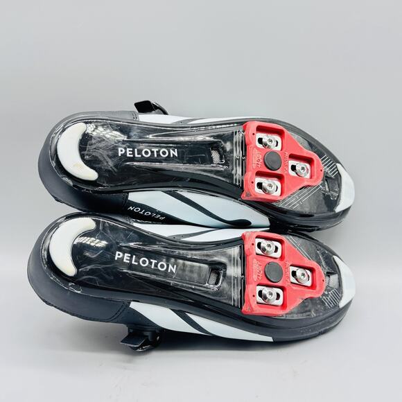 Peloton Shoes Mens 8 Black Cycling Sneaker Look Delta Cleats Ratchet Straps Road - Picture 10 of 12